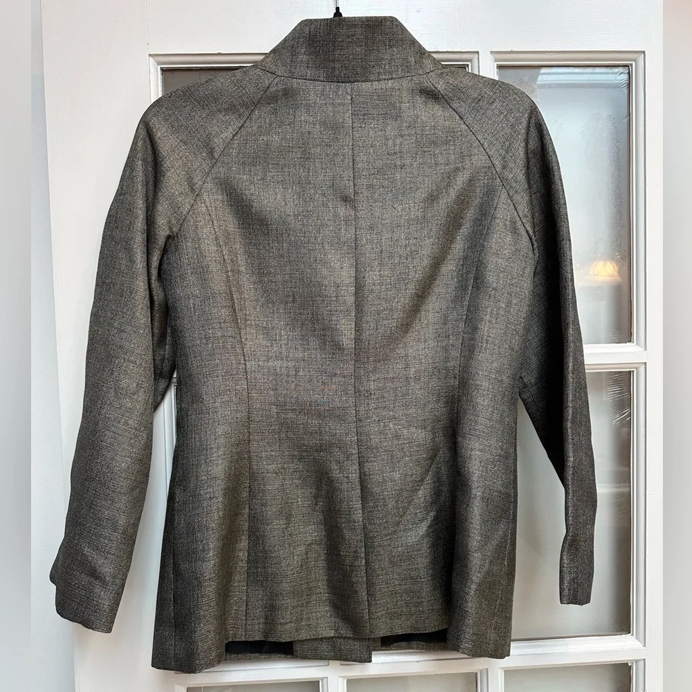 Talbots Collection Italian Fabric Wool Overcoat Shimmer Blazer Jacket Size 2P